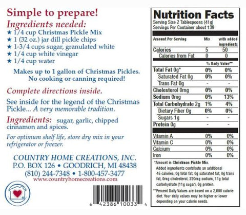 Christmas Pickle Mix Country Home Creations