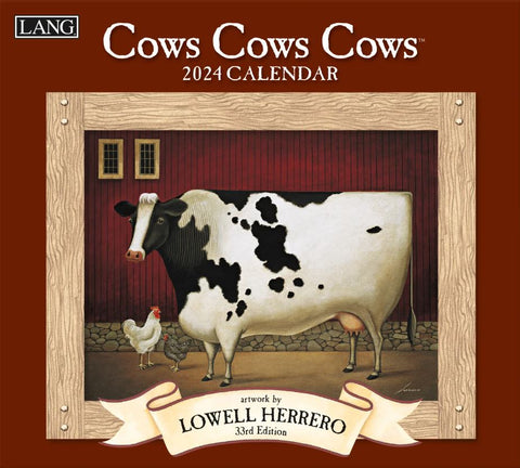 COWS COWS COWS 2024 WALL CALENDAR Lang Companies, Inc