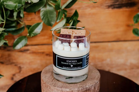 8 oz S'Mores Soy Wax Candle Fire Doll Studio