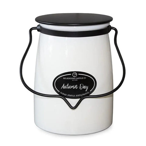 Butter Jar 22 oz: Autumn Day Milkhouse Candle Co