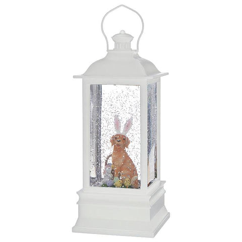 8.75" Dog with Bunny Ears Lighted Water Lantern - Treehouse Gift & Home
