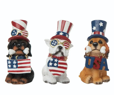 Americana Pup Figurine Transpac