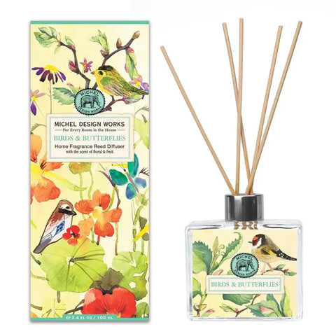 Birds &amp; Butterflies Home Fragrance Reed Diffuser Michel Design Works