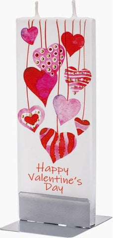 Flat Handmade Candle - Happy Valentine's Day Heart Balloons Flatyz