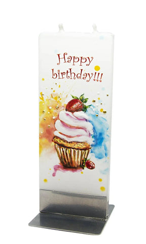 Flat Handmade Candle-Happy Birthday Cupcake Flatyz