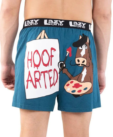 Hoof Arted Men's Horse Funny Boxer Lazy One