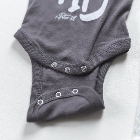 I Am His Onesie in Charcoal - Treehouse Gift & Home