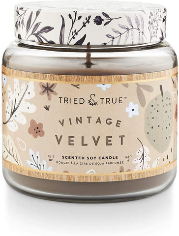 Tried & True Vintage Velvet Large Jar Candle - Treehouse Gift & Home
