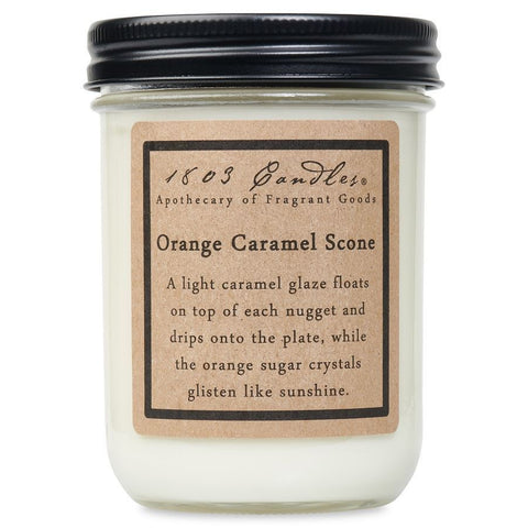 Orange Caramel Scone-14oz Jar Candle 1803 Candles