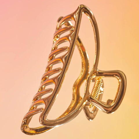 Open Shape Claw Clip - Gold KITSCH