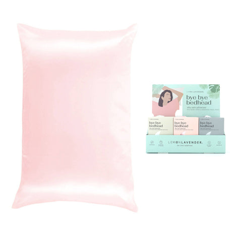 Lemon Lavender Solid Silky Satin Pillowcase Assortment DM Merchandising