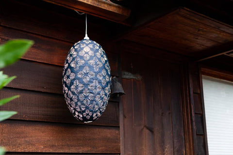 Stella Nova Outdoor Pendent Light- Geo Palm 22" Midnight Allsop Home & Garden