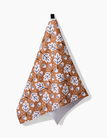 Falling Acorns Tea Towel Geometry