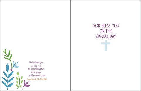 With Scripture Religious Greeting Card - 1st Communion GINA B DESIGNS