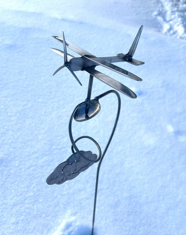 Da' Plane Recycled Flatware Outdoor Decor Pauls Metal Petals
