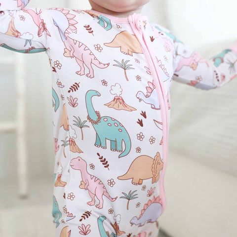 Convertible Zip Rompers for Girls: Midnight Meadow / 6-12 months Caden Lane