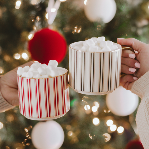 *NEW* Green Stripe Coffee Mug - Christmas Decor & Gifts Sweet Water Decor