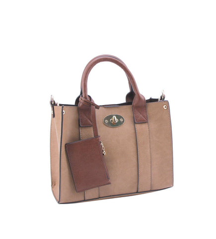 Cameran 3-in-1 Boxy Women's Crossbody Bag & Satchel: Coffee MiMi Wholesale