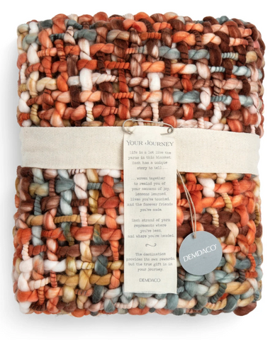 Woven Throw Blanket - Terracotta (YOUR JOURNEY) Demdaco