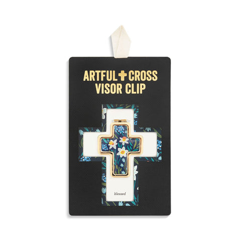 Artful Crosses Blessed Visor Clip Demdaco