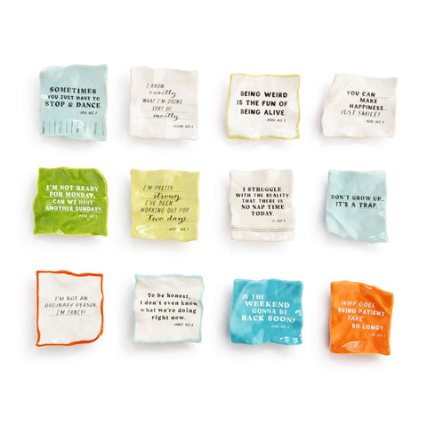 Notepaper Ceramic Magnets Demdaco