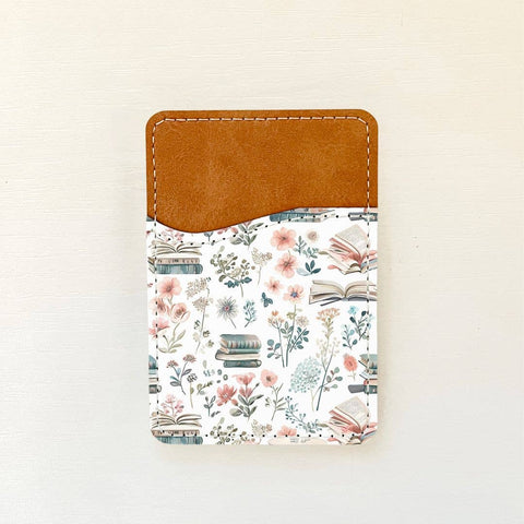 Bookish Florals Leather Card Holder (15 Options): 4 Olivia + Rose