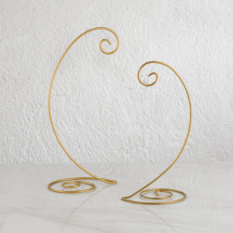 Spiral Wire Ornament Stand: Silver / Small Tripar International