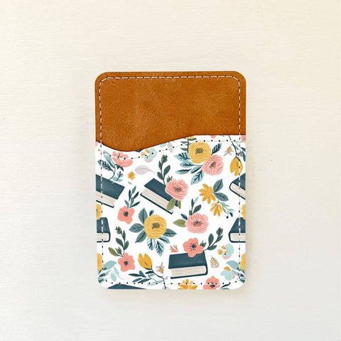 Bookish Florals Leather Card Holder (15 Options): 4 Olivia + Rose