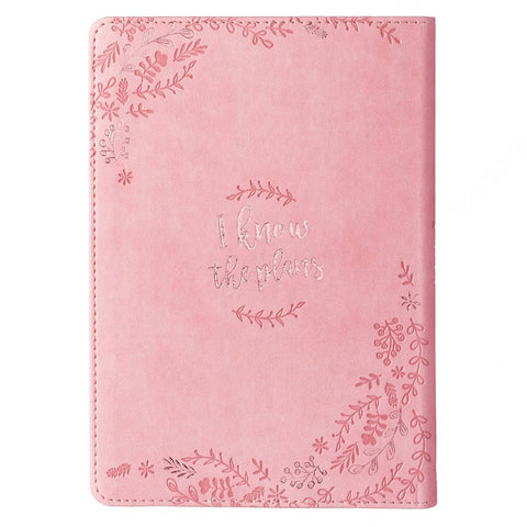Journal Classic Pink I Know the Plans Jer. 29:11 Christian Art Gifts
