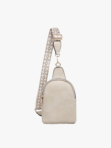 M2436 Ellen Sling Bag w/ Removable Guitar Strap: Brown Jen & Co.