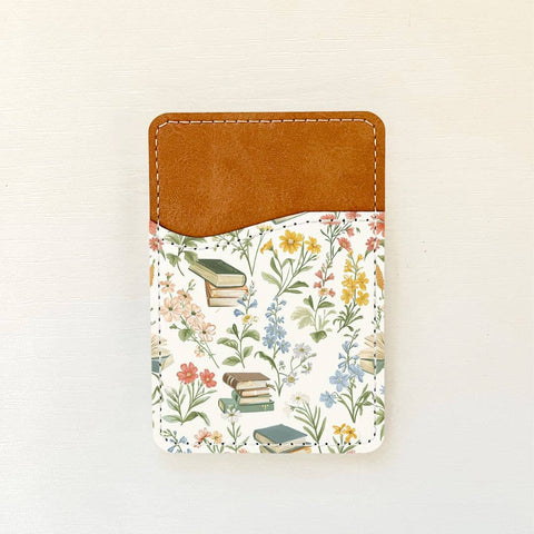 Bookish Florals Leather Card Holder (15 Options): 4 Olivia + Rose