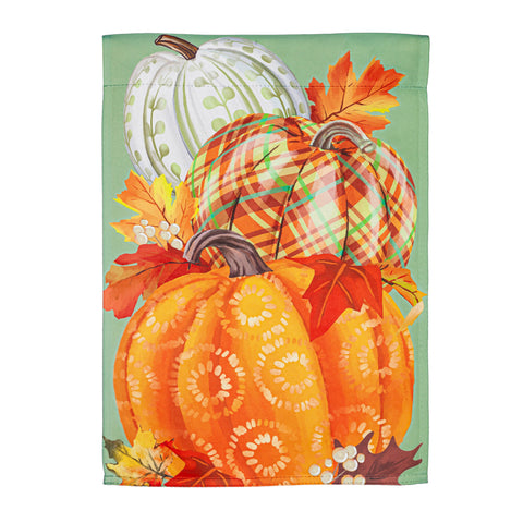 Painted Fall Pumpkins Garden Suede Flag Evergreen Enterprises