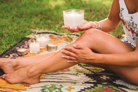 Holiday Spiced Pomegranate: 2-in-1 Soy Lotion Candle: Medium - 6 oz Creative Energy Candles