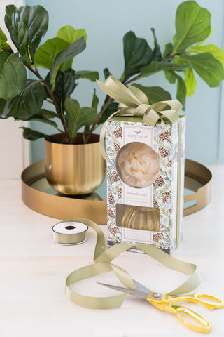 Silver Spruce Flower Diffuser Holiday Gift 4 Pack Greenleaf Gifts