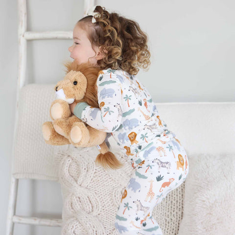 Safari Snuggles Two Piece Pajama Set: 2T Caden Lane