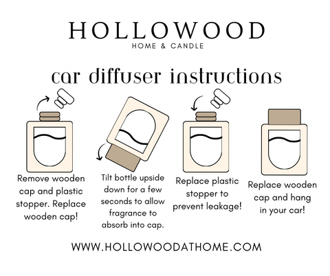 EVERYDAY CAR DIFFUSERS: POPPY Hollowood Home and Candle