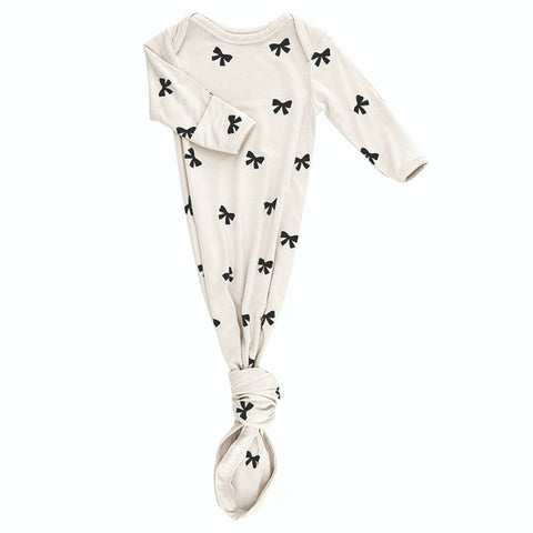 Knotted Gowns - Bows: 95% Viscose from Bamboo, 5% spandex / 0-3mo Stephan Baby by Creative Brands