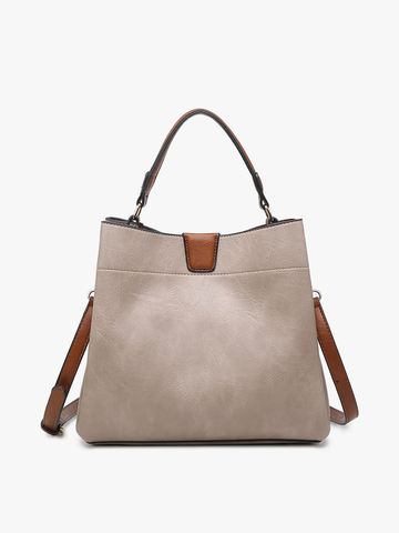 M1951 Tati Monogrammable Satchel w/ Shoulder Strap: Brown Jen & Co.