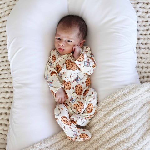 Cookie Cuddles Zipper Footie: Newborn Caden Lane