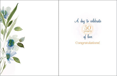 Anniversary Greeting Card - 50th Anniversary GINA B DESIGNS