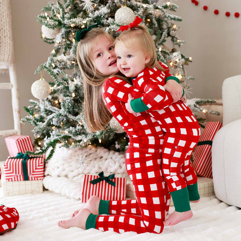 Christmas Bamboo Convertible Zip Rompers: Bow What Fun / 3-6 months Caden Lane
