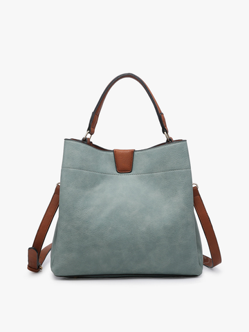 M1951 Tati Monogrammable Satchel w/ Shoulder Strap: Brown Jen & Co.