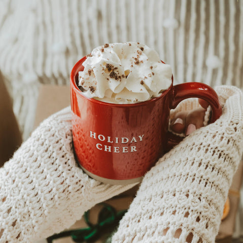 Holiday Cheer Stoneware Coffee Mug - Christmas Decor Sweet Water Decor