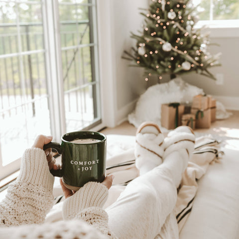 Comfort and Joy Stoneware Coffee Mug - Christmas Decor Sweet Water Decor