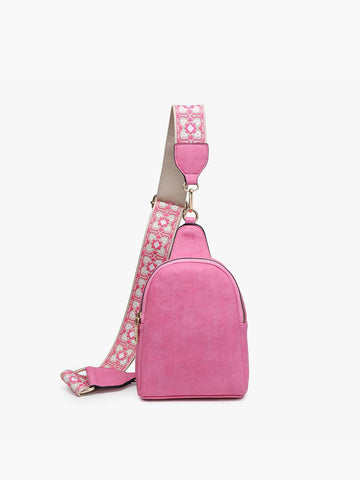 M2436 Ellen Sling Bag w/ Removable Guitar Strap: Black Jen & Co.
