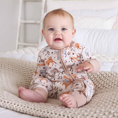 P's Ponies Convertible Zip Romper: 18-24 months Caden Lane
