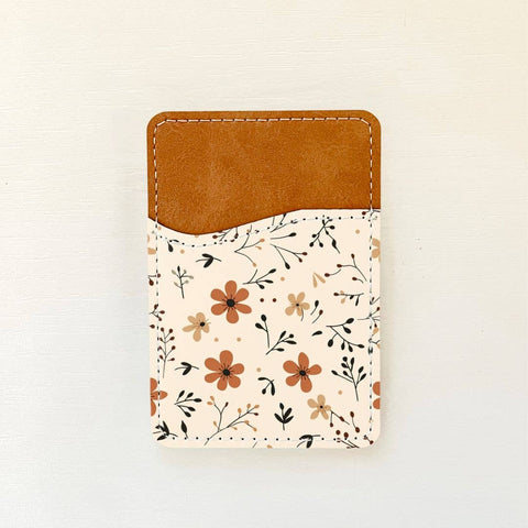 Neutral Florals Leather Card Holder (10 Options): 8 Olivia + Rose