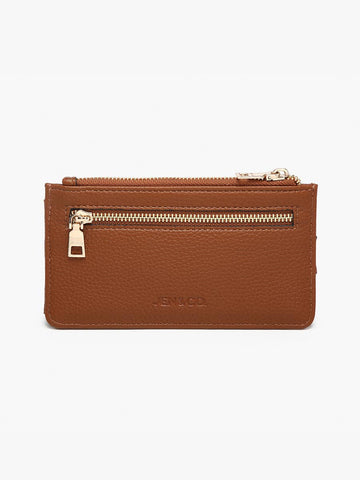 WL2541 Mae Multi-Card Wallet w/ Strap Snap Closure: Black Jen & Co.