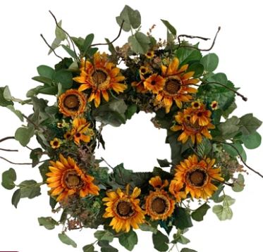 21.6"D Sunflower Wreath The Gerson Companies