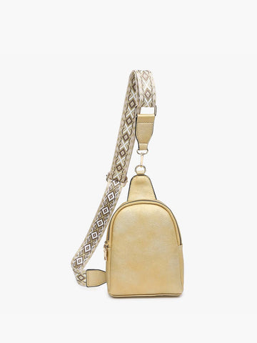M2436 Ellen Sling Bag w/ Removable Guitar Strap: Brown Jen & Co.